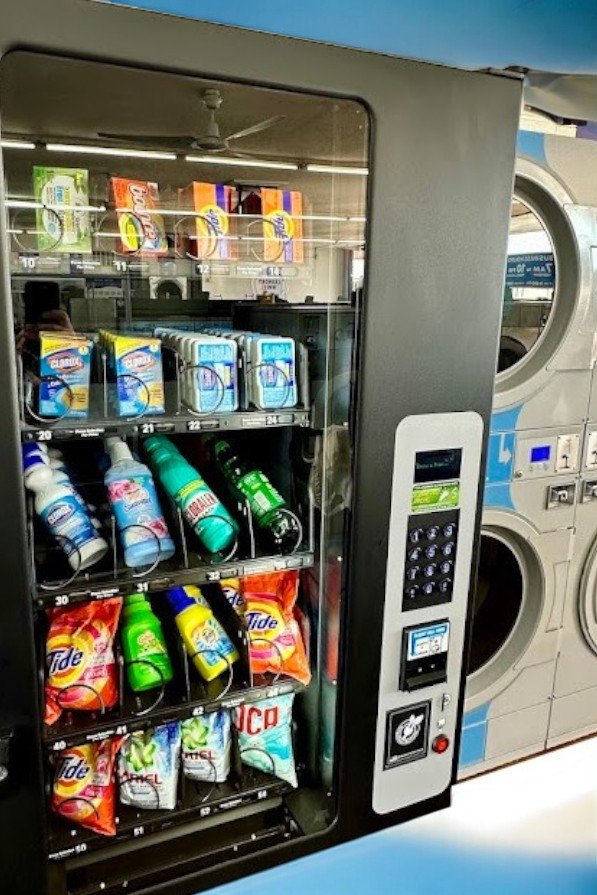 Photo of coin vending machine with laundry supplies